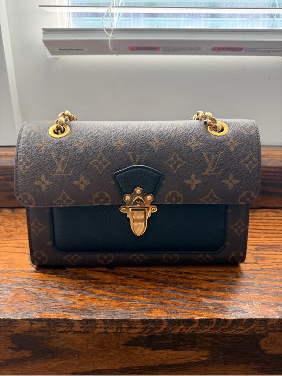 Louis Vuitton Handbags - Louis Vuitton Monogram Canvas Shoulder Bag in Brown & Black with Gold Hardware